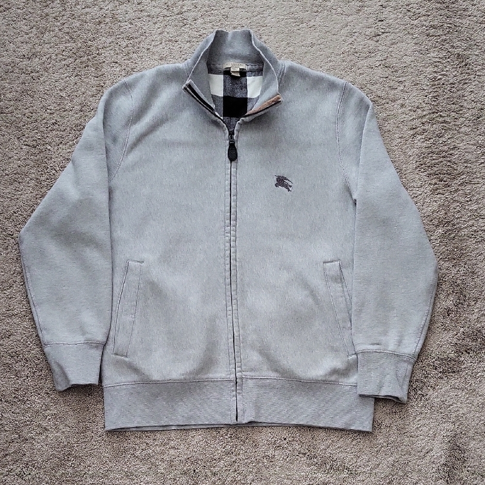 Men's Gray Full-Zip Sweater